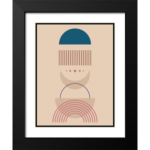 Arched Moon Rise Black Modern Wood Framed Art Print with Double Matting by Keith, Jesse