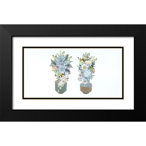 Spiritual Bloom 1 Black Modern Wood Framed Art Print with Double Matting by Keith, Jesse