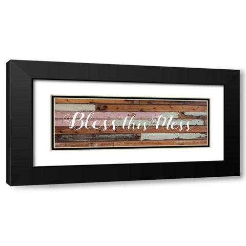 Bless This Home 1 Black Modern Wood Framed Art Print with Double Matting by Matic, Jelena
