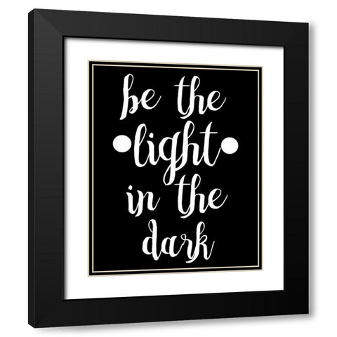 Light In The Dark Black Modern Wood Framed Art Print with Double Matting by Matic, Jelena