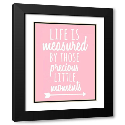 Measured Moments Black Modern Wood Framed Art Print with Double Matting by Matic, Jelena