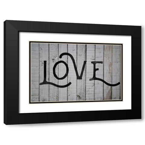 Love Black Modern Wood Framed Art Print with Double Matting by Matic,Jelena