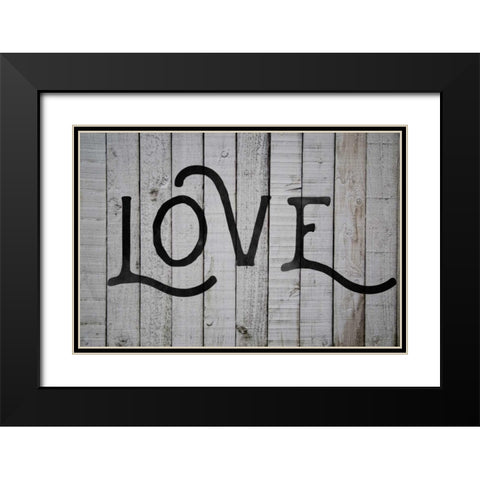 Love Black Modern Wood Framed Art Print with Double Matting by Matic,Jelena