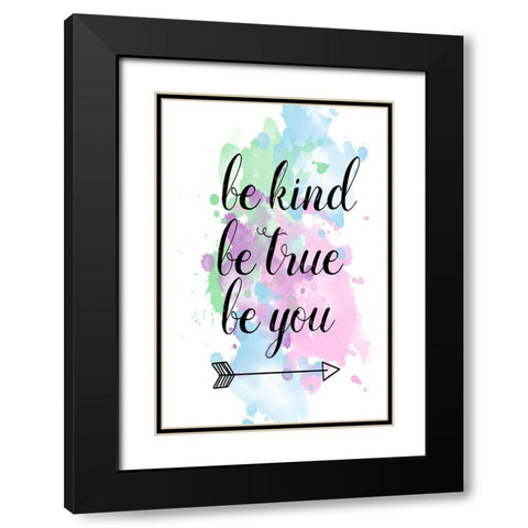 Be Black Modern Wood Framed Art Print with Double Matting by Matic, Jelena