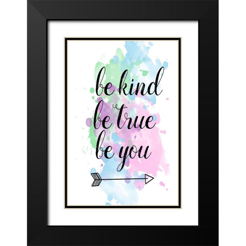 Be Black Modern Wood Framed Art Print with Double Matting by Matic, Jelena