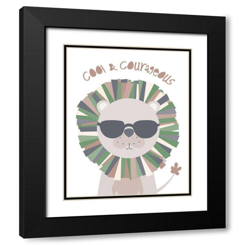Cool_Lion Black Modern Wood Framed Art Print with Double Matting by McCully, Jennifer
