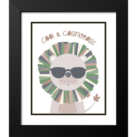Cool_Lion Black Modern Wood Framed Art Print with Double Matting by McCully, Jennifer
