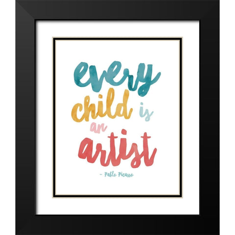 EveryChildArtist Black Modern Wood Framed Art Print with Double Matting by McCully, Jennifer