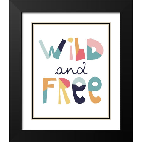 Wild Free Muted Black Modern Wood Framed Art Print with Double Matting by McCully, Jennifer