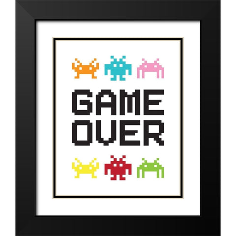 Game Over 2 Black Modern Wood Framed Art Print with Double Matting by McCully, Jennifer
