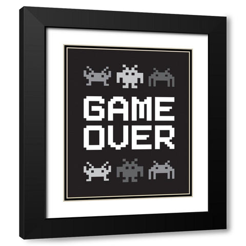 Game Over 3 Black Modern Wood Framed Art Print with Double Matting by McCully, Jennifer
