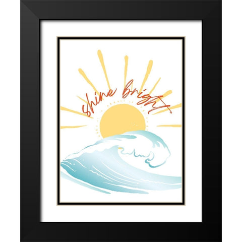 Shine Bright Black Modern Wood Framed Art Print with Double Matting by McCully, Jennifer