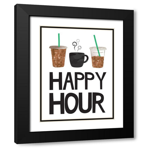 Happy Hour Black Modern Wood Framed Art Print with Double Matting by McCully, Jennifer
