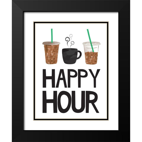 Happy Hour Black Modern Wood Framed Art Print with Double Matting by McCully, Jennifer