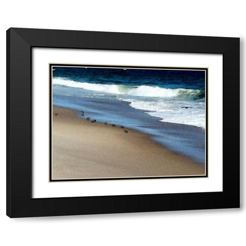 West Coast Shore Black Modern Wood Framed Art Print with Double Matting by Grey, Jace