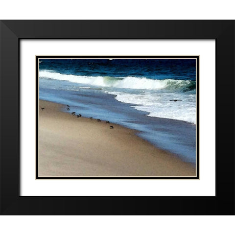 West Coast Shore Black Modern Wood Framed Art Print with Double Matting by Grey, Jace