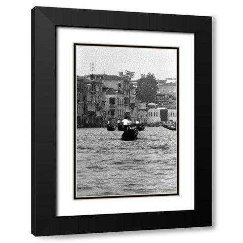 Venice Canal Black Modern Wood Framed Art Print with Double Matting by Grey, Jace