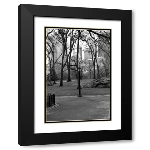 Central Park Image 062 Black Modern Wood Framed Art Print with Double Matting by Grey, Jace