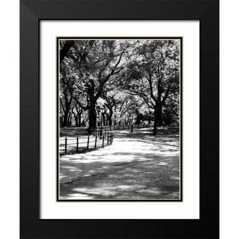 Central Park Walk 2 Black Modern Wood Framed Art Print with Double Matting by Pica, Jeff