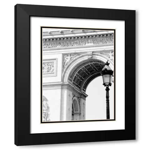 Paris Arc de Triomphe Black Modern Wood Framed Art Print with Double Matting by Grey, Jace