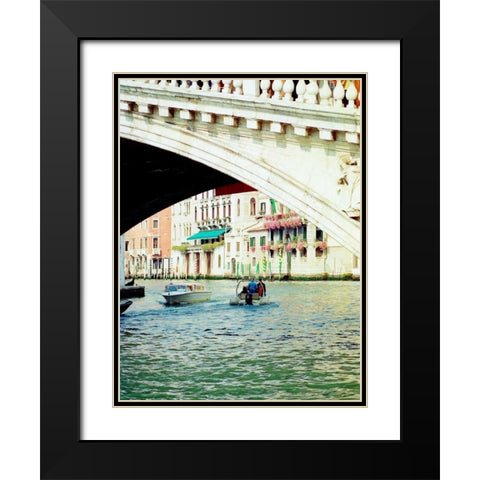 Venice Boat Ride 2 Black Modern Wood Framed Art Print with Double Matting by Grey, Jace