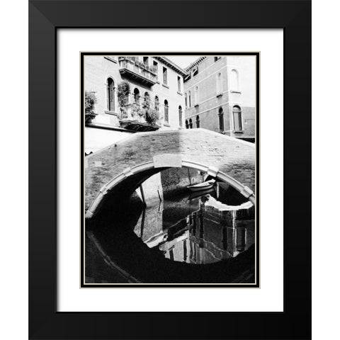 Venice Bridge 2 Black Modern Wood Framed Art Print with Double Matting by Grey, Jace