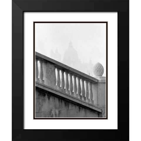 Venice Stairs Black Modern Wood Framed Art Print with Double Matting by Grey, Jace