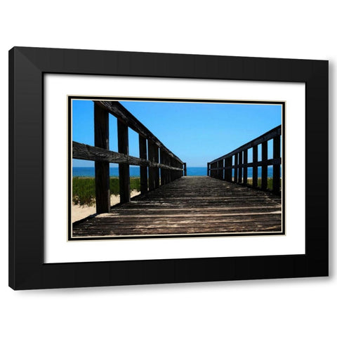 Beach 0764 Black Modern Wood Framed Art Print with Double Matting by Pica, Jeff