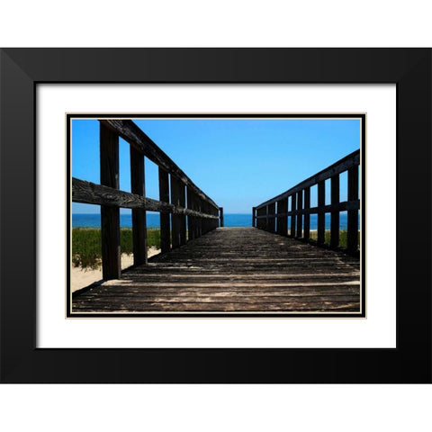 Beach 0764 Black Modern Wood Framed Art Print with Double Matting by Pica, Jeff