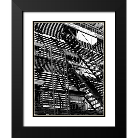 Escaping The Fire A Black Modern Wood Framed Art Print with Double Matting by Pica, Jeff