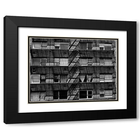 Escaping The Fire C Black Modern Wood Framed Art Print with Double Matting by Pica, Jeff