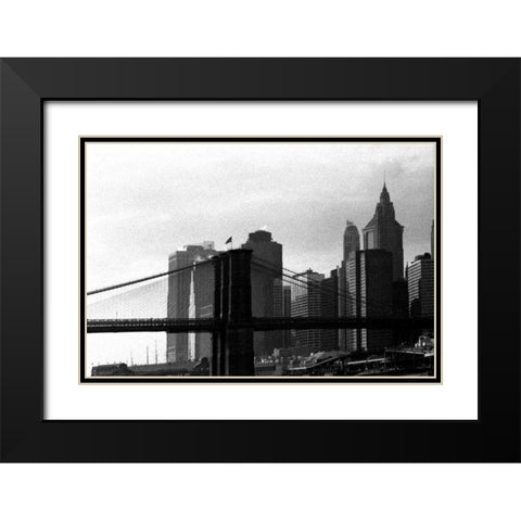 Downtown Manhattan 2 Black Modern Wood Framed Art Print with Double Matting by Pica, Jeff