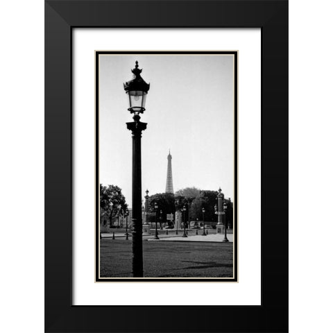 Eifel Tower 3 Black Modern Wood Framed Art Print with Double Matting by Pica, Jeff