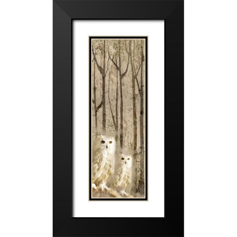 Owls In the Trees Black Modern Wood Framed Art Print with Double Matting by Allen, Kimberly