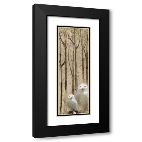 Owls in the Trees 2 Black Modern Wood Framed Art Print with Double Matting by Allen, Kimberly