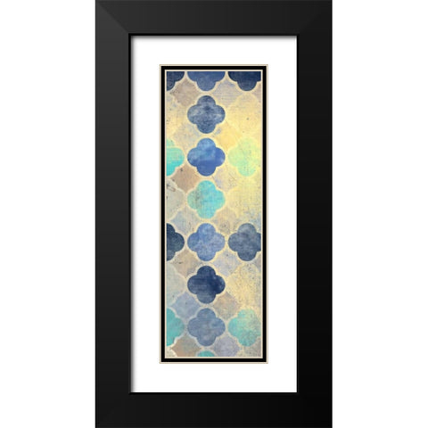 Indigo Panel A Black Modern Wood Framed Art Print with Double Matting by Allen, Kimberly