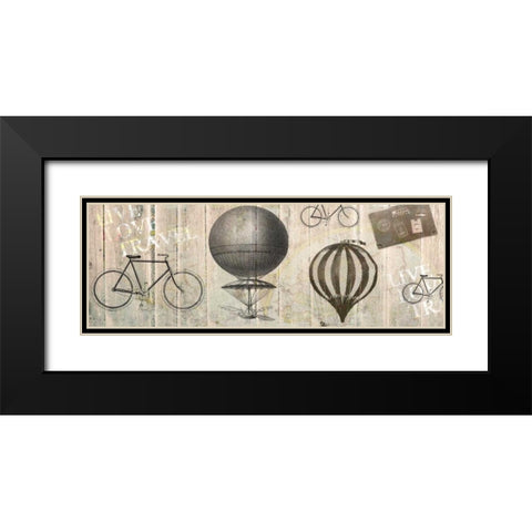 Live Love Travel 1 Black Modern Wood Framed Art Print with Double Matting by Allen, Kimberly