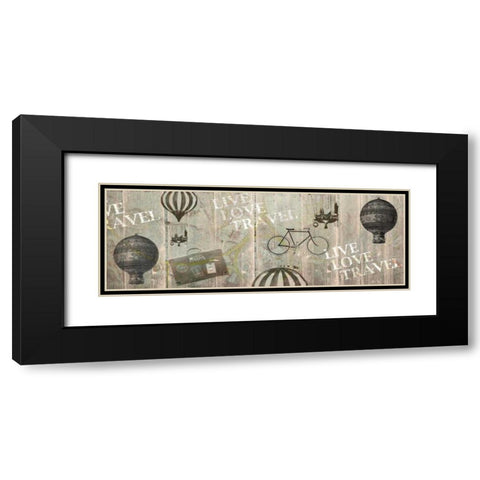 Live Love Travel 2 Black Modern Wood Framed Art Print with Double Matting by Allen, Kimberly