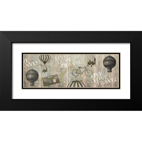 Live Love Travel 2 Black Modern Wood Framed Art Print with Double Matting by Allen, Kimberly