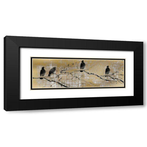 Black Birds Black Modern Wood Framed Art Print with Double Matting by Allen, Kimberly