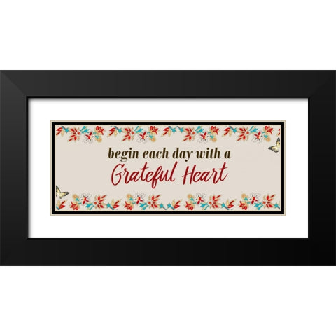 Begin Each Day Black Modern Wood Framed Art Print with Double Matting by Allen, Kimberly