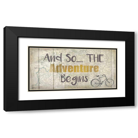 Adventure Awaits 3 Black Modern Wood Framed Art Print with Double Matting by Allen, Kimberly