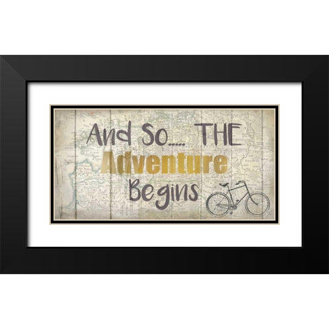 Adventure Awaits 3 Black Modern Wood Framed Art Print with Double Matting by Allen, Kimberly
