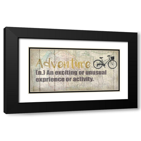 Adventure Awaits 4 Black Modern Wood Framed Art Print with Double Matting by Allen, Kimberly