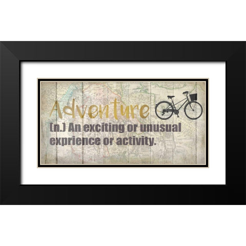Adventure Awaits 4 Black Modern Wood Framed Art Print with Double Matting by Allen, Kimberly