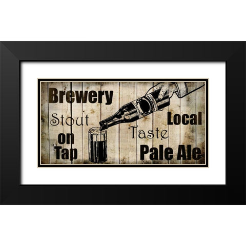 Man Cave 4 Black Modern Wood Framed Art Print with Double Matting by Allen, Kimberly