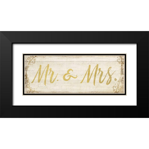 Mr and Mrs Black Modern Wood Framed Art Print with Double Matting by Allen, Kimberly