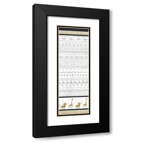 Tribal Day Black Modern Wood Framed Art Print with Double Matting by Allen, Kimberly