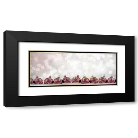 Ornaments in a Row Black Modern Wood Framed Art Print with Double Matting by Allen, Kimberly