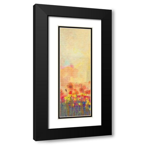 Poppies B Black Modern Wood Framed Art Print with Double Matting by Allen, Kimberly
